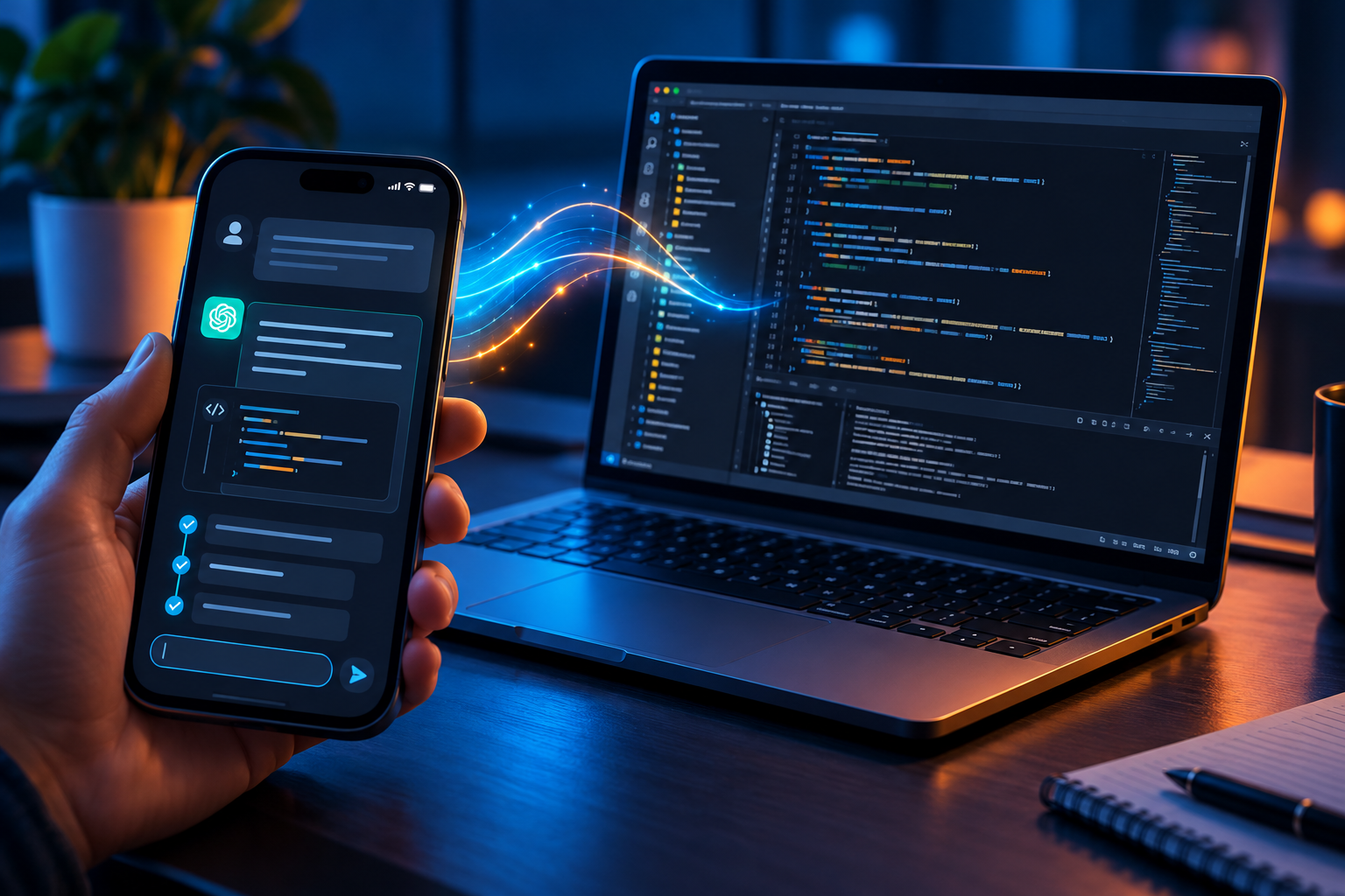 Smartphone connecté à distance avec CODEX